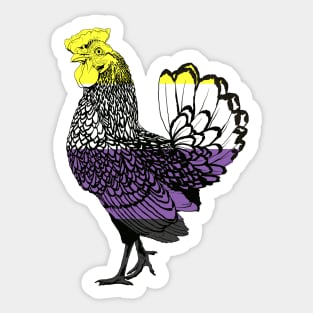 Chicken 3: Nonbinary Pride (2022) Sticker